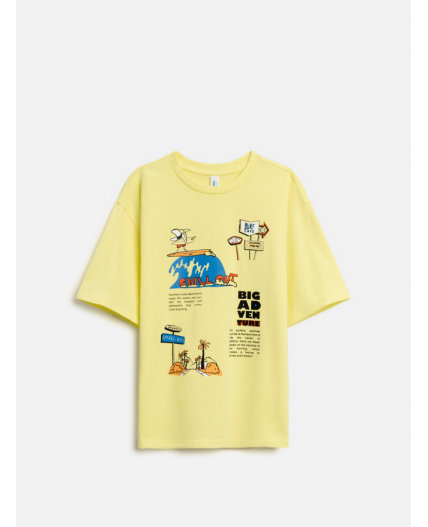 Футболка детская для мальчиков Buru бледно-желтый