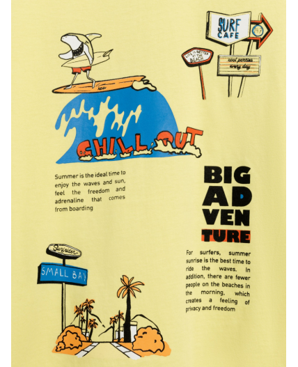 Футболка детская для мальчиков Buru бледно-желтый