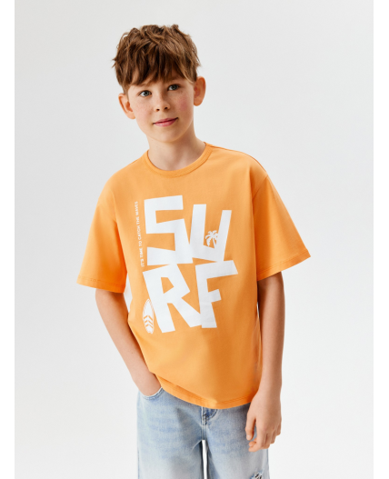 Футболка детская для мальчиков Flores оранжевый