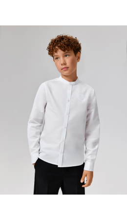 Сорочка верхняя детская для мальчиков Okomir белый
