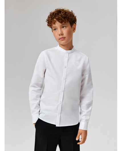 Сорочка верхняя детская для мальчиков Okomir белый