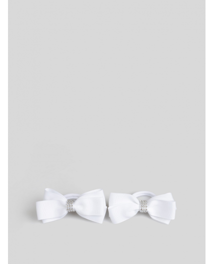 Набор из 2 резинок для волос дет. Thierry белый