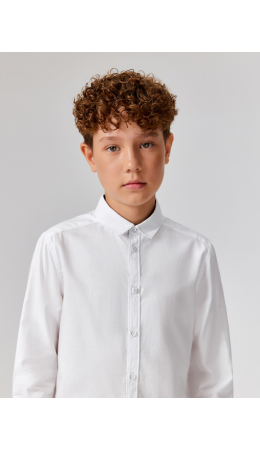 Сорочка верхняя детская для мальчиков Hoppert белый