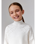 Свитер детский для девочек Kity белый