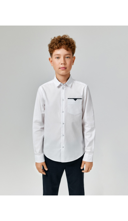 Сорочка верхняя детская для мальчиков Slovery1 белый