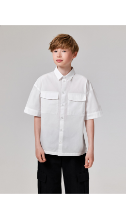 Сорочка верхняя детская для мальчиков Oleg1 белый