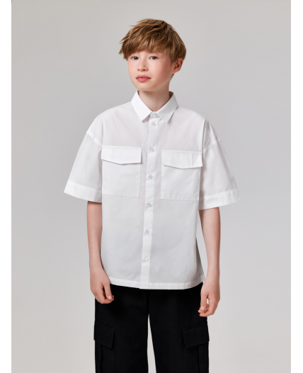 Сорочка верхняя детская для мальчиков Oleg1 белый