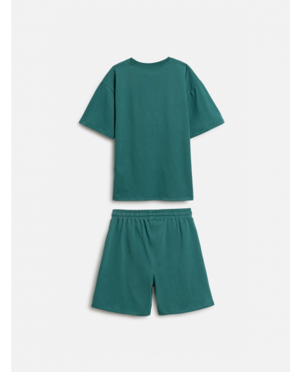 Набор детский для мальчиков ((1)футболка и (2)шорты) Sulawesi_set изумрудный