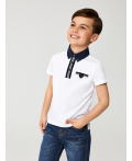 Сорочка-поло верхняя для мальчиков Tukor белый