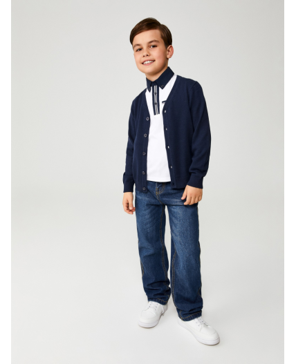 Сорочка-поло верхняя для мальчиков Tukor белый