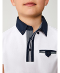Сорочка-поло верхняя для мальчиков Tukor белый
