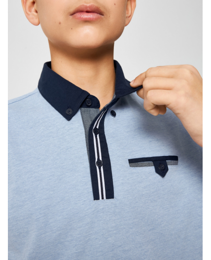 Сорочка-поло верхняя для мальчиков Tukor голубой