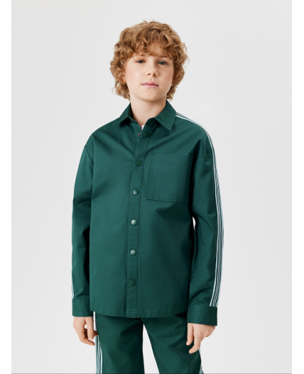 Сорочка верхняя детская для мальчиков Dankan сине-зеленый
