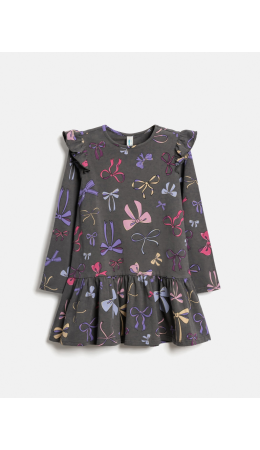 Платье детское для девочек Delma серый принт