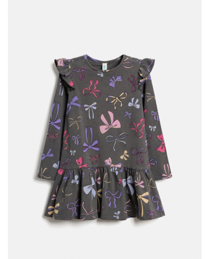 Платье детское для девочек Delma серый принт