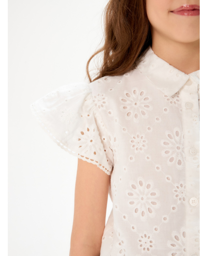 Блузка детская для девочек Landing белый