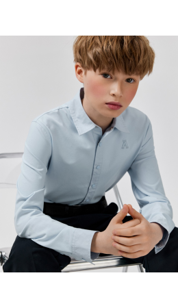 Сорочка верхняя детская для мальчиков Ollie светло-голубой