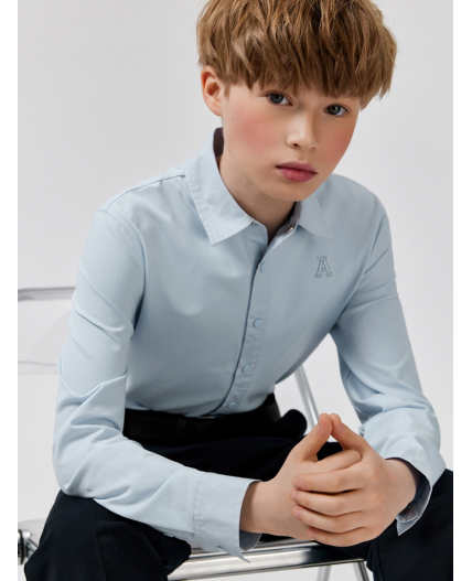 Сорочка верхняя детская для мальчиков Ollie светло-голубой
