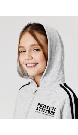 Куртка (толстовка) детская для девочек Moringa_jk серый