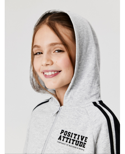 Куртка (толстовка) детская для девочек Moringa_jk серый