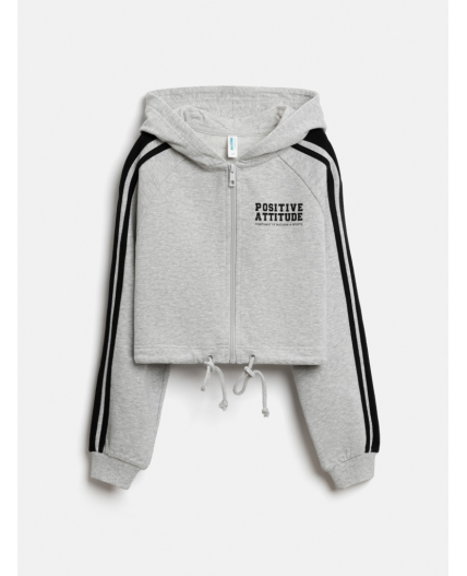 Куртка (толстовка) детская для девочек Moringa_jk серый