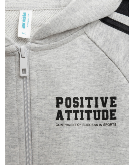 Куртка (толстовка) детская для девочек Moringa_jk серый