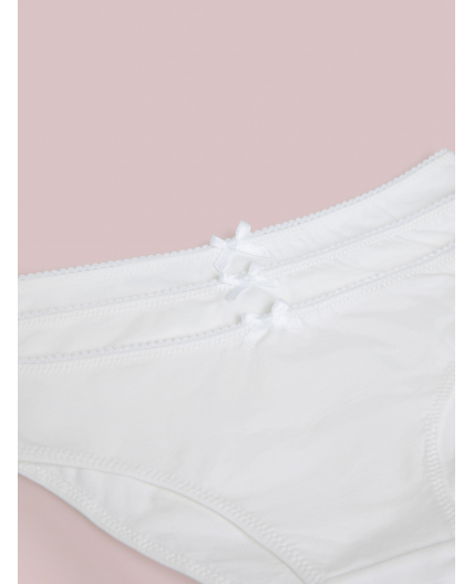 Трусы детские для девочек в наборе из 3шт Sunset белый