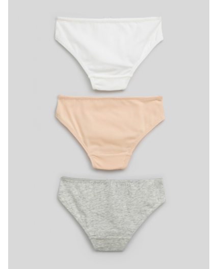 Трусы детские для девочек в наборе из 3шт Vivianna цвет в ассортименте