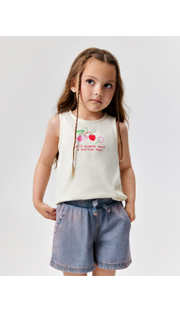 Майка детская для девочек Amfisa белый