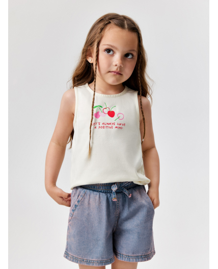 Майка детская для девочек Amfisa белый