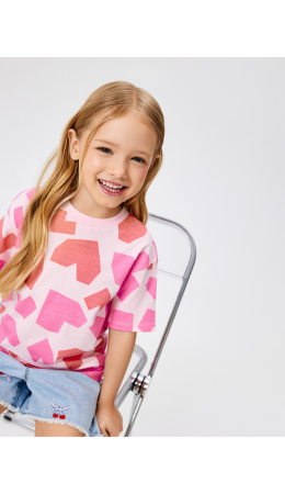 Футболка детская для девочек Aristeya1 разноцветный