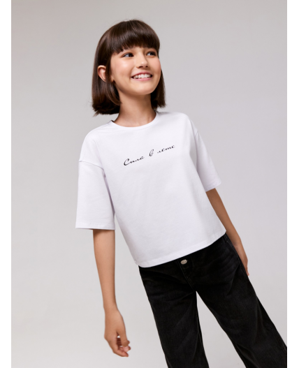 Футболка детская для девочек Mirteza белый