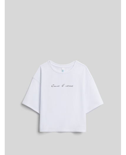 Футболка детская для девочек Mirteza белый