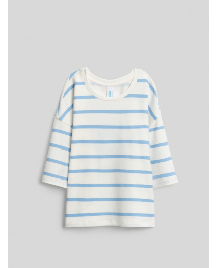 Футболка детская для девочек Mirteza голубая полоска