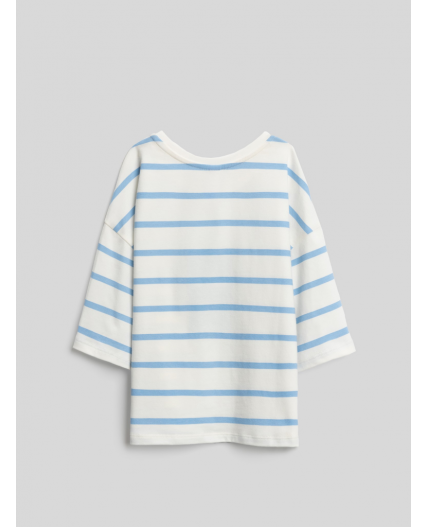 Футболка детская для девочек Mirteza голубая полоска