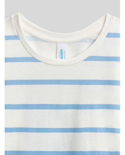 Футболка детская для девочек Mirteza голубая полоска