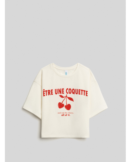 Футболка детская для девочек Mirteza молочный