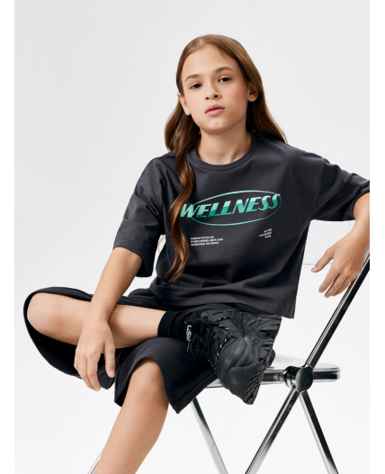 Футболка детская для девочек Namibia графитовый