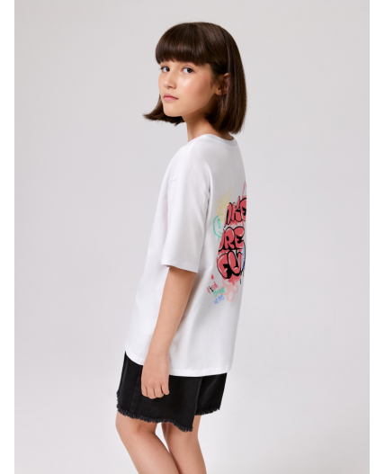 Футболка детская для девочек Sitar1 белый