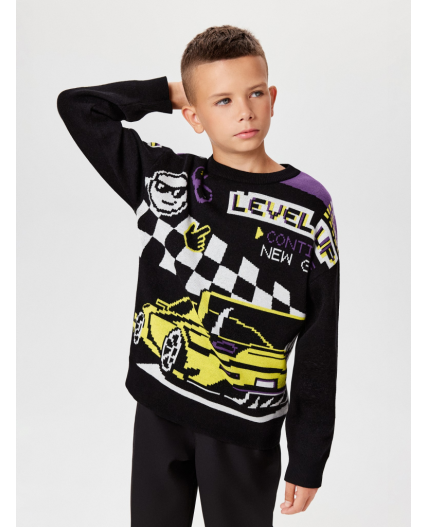 Джемпер детский для мальчиков Conrad черный