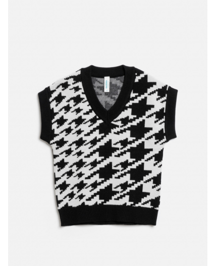 Жилет детский для девочек Jimmy1 черно-белый