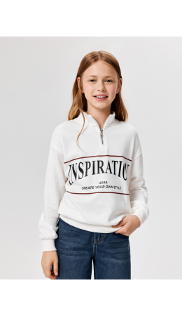 Джемпер детский для девочек Delta молочный