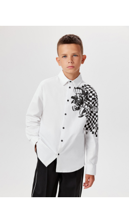 Сорочка верхняя детская для мальчиков Gatino белый