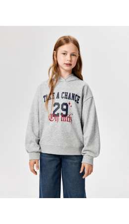 Джемпер детский для девочек Miranda серый меланж