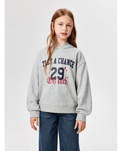 Джемпер детский для девочек Miranda серый меланж