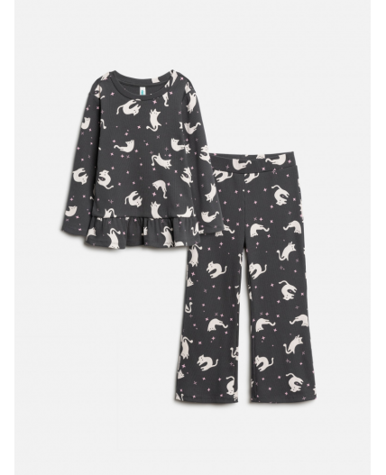 Комплект детский для девочек ((1)джемпер и (2)брюки) Talita графитовый