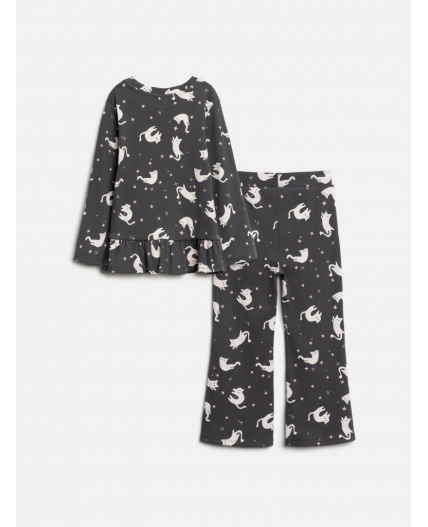 Комплект детский для девочек ((1)джемпер и (2)брюки) Talita графитовый