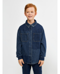 Сорочка верхняя джинсовая детская для мальчиков Everte темно-синий