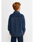 Сорочка верхняя джинсовая детская для мальчиков Everte темно-синий