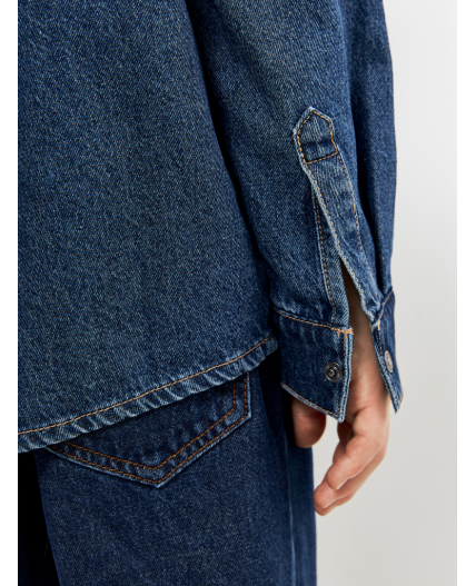 Сорочка верхняя джинсовая детская для мальчиков Everte темно-синий